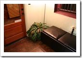 Beside the front door